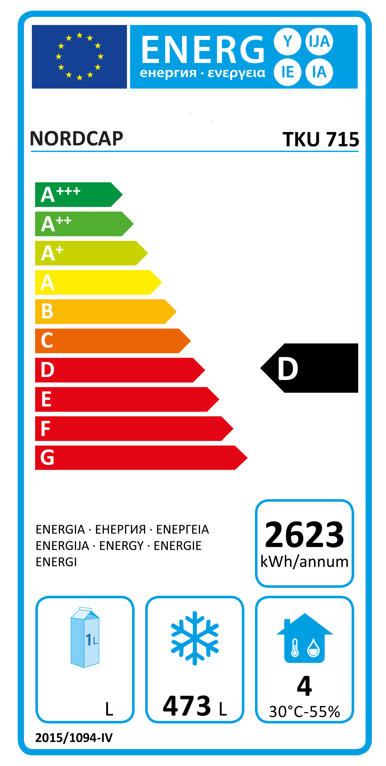 Nordcap 43511706 Energielabel