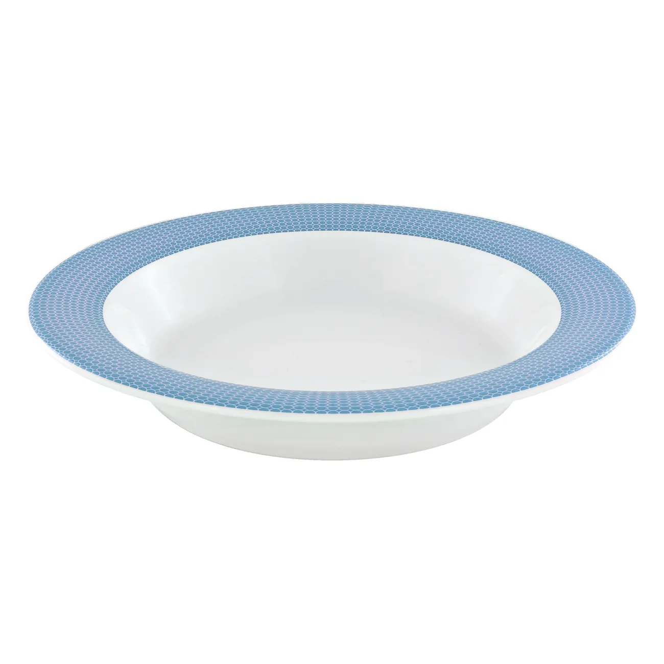 Bauscher Care Dimension Invita Spezialteller tief Fahne seitlich wasserblau blau außen 6900173 425308