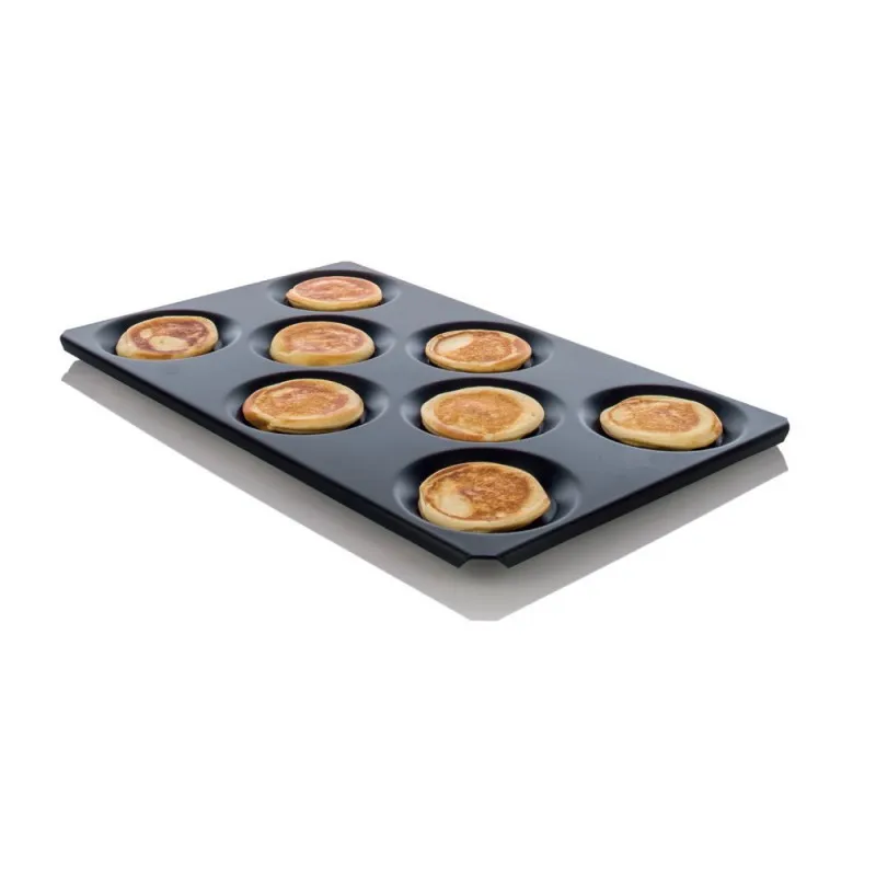 Rational 60.71.157 Multibaker befüllt Pancakes , Backformen, Mini-Panna-Can, Ofenbackblech, Pfannkuchen, Backlöffel