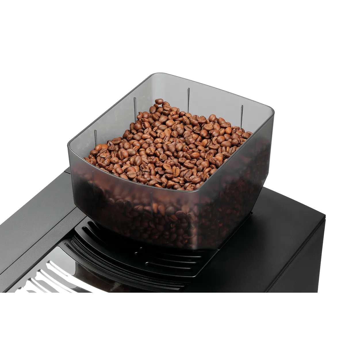 Bartscher 190052 Kaffeevollautomat Bohnenbehaelter mit Kaffeebohnen gefuellt