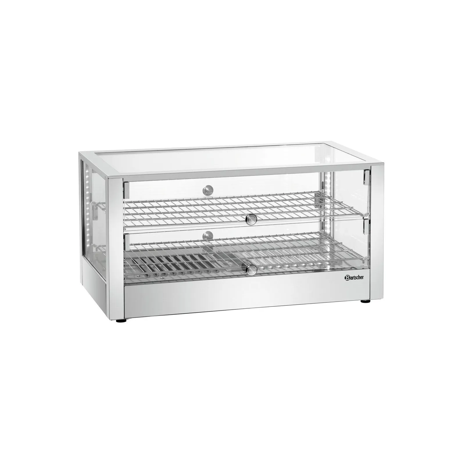 Bartscher 305063 Heiße Theke 6200 2EK Ansicht Komplett, Chafing-Dish, vierstöckig, Kühlpräsenter, Metall, Glasfront