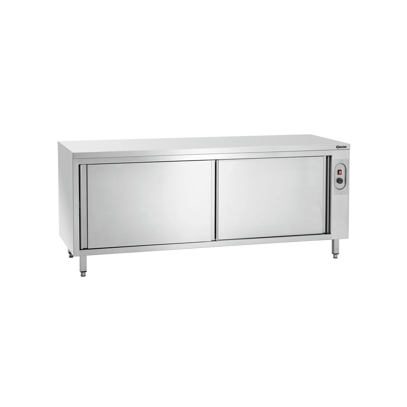 Bartscher 346207 Wärmeschrank 700-4T 2000 Ansicht Komplett, geschlossen, Stahlkühlschrank, Butik-unterbau, Schweissstahl, Schiebetüren, Kühlgerät