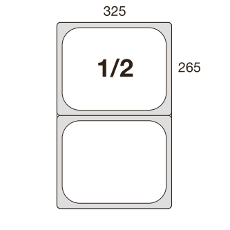 Contacto Größenübersicht des GN Maßes 1/2