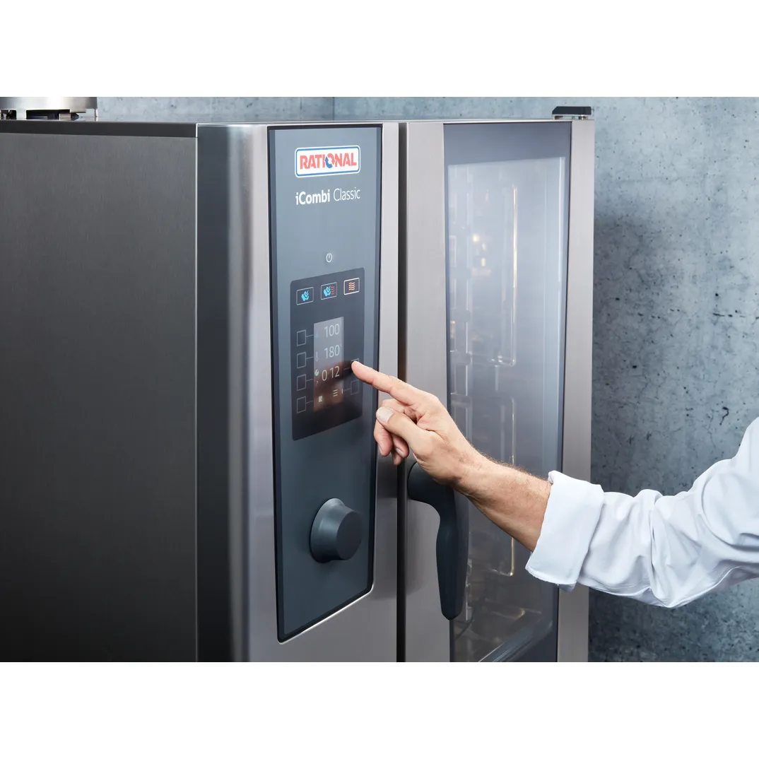 Rational-iCombi Classic-Bedienung , Backofen, Konkav, Küchengerät, Stahl, Touchscreen