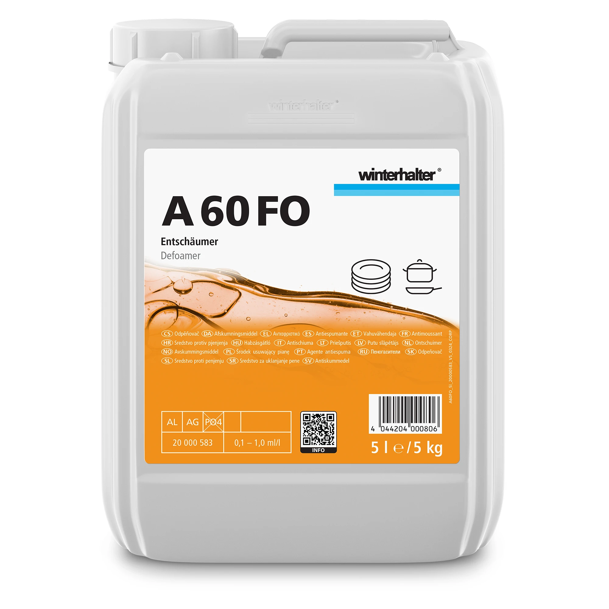 Winterhalter 20000583 A60 FO Entschaeumer 5 Liter Kanister