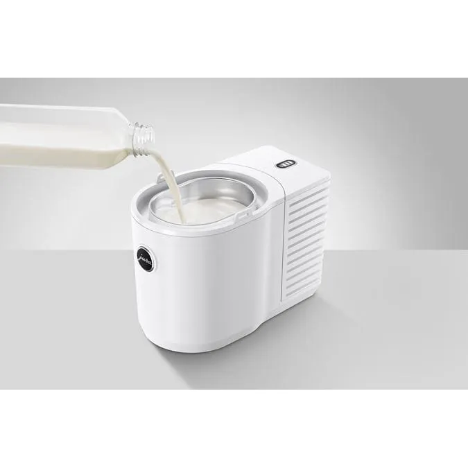 Jura 24262 Michkuehler weiss Milch einfuellen, Kleine Zentrifuge, Milchmaschine, Küchengerät, Wasserbad, Kompakt