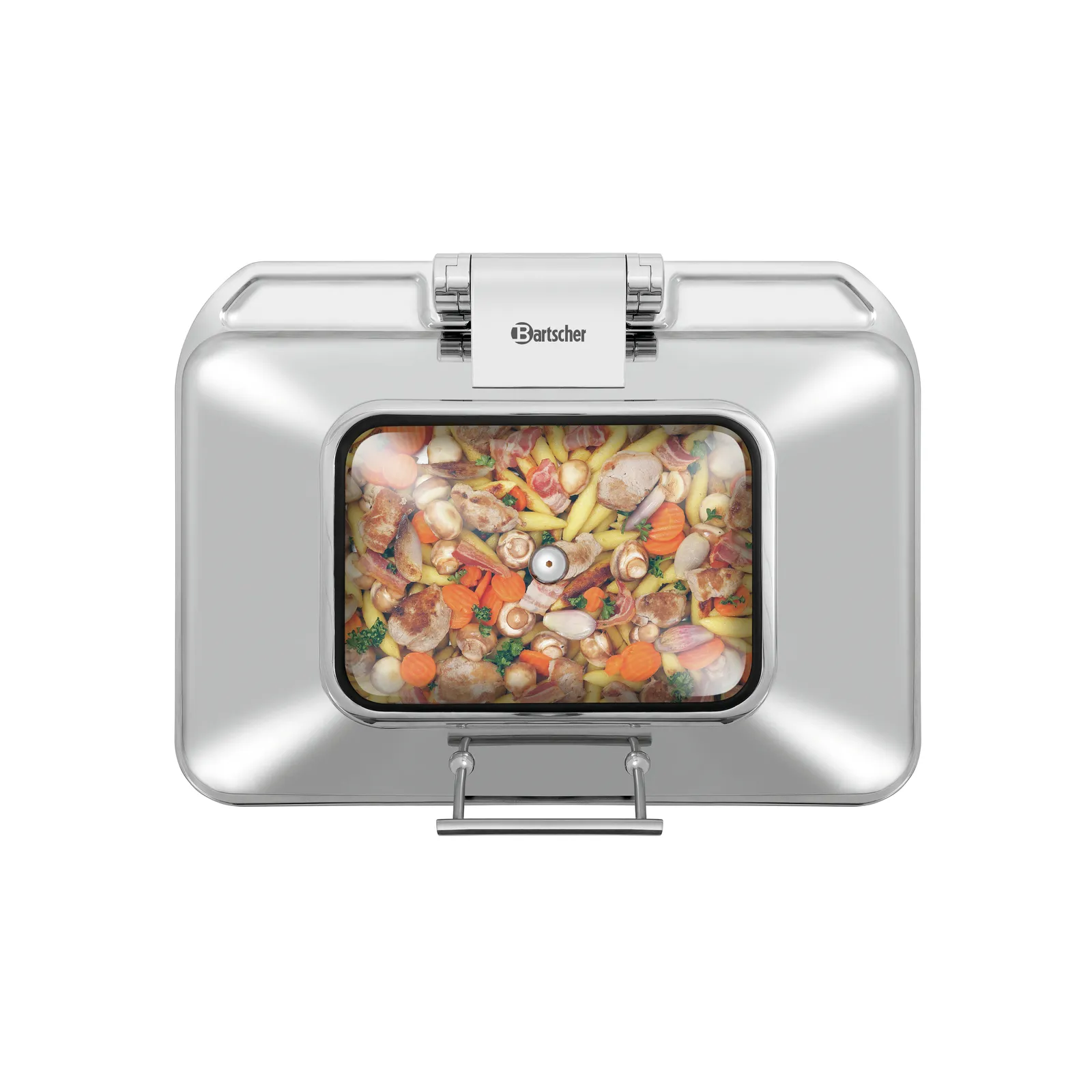 Bartscher 500507 Chafing-Dish 1/1 Flexible Ansicht von oben geschlossen mit Essen