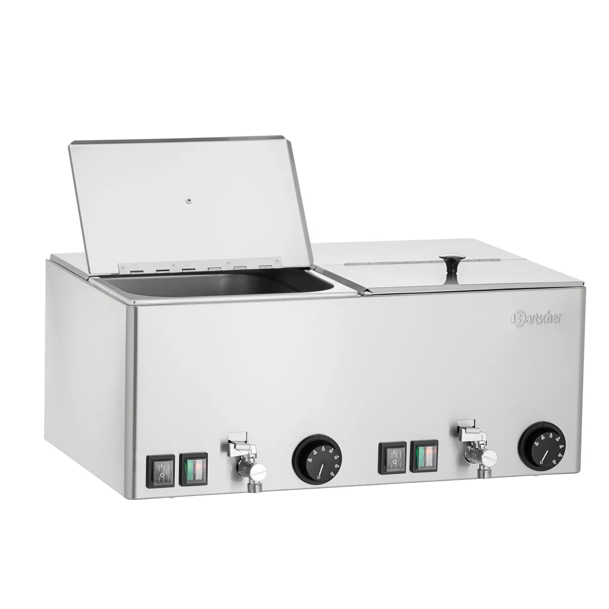 Bartscher A120466 Wuerstchenwaermer eine Seite geöffnet