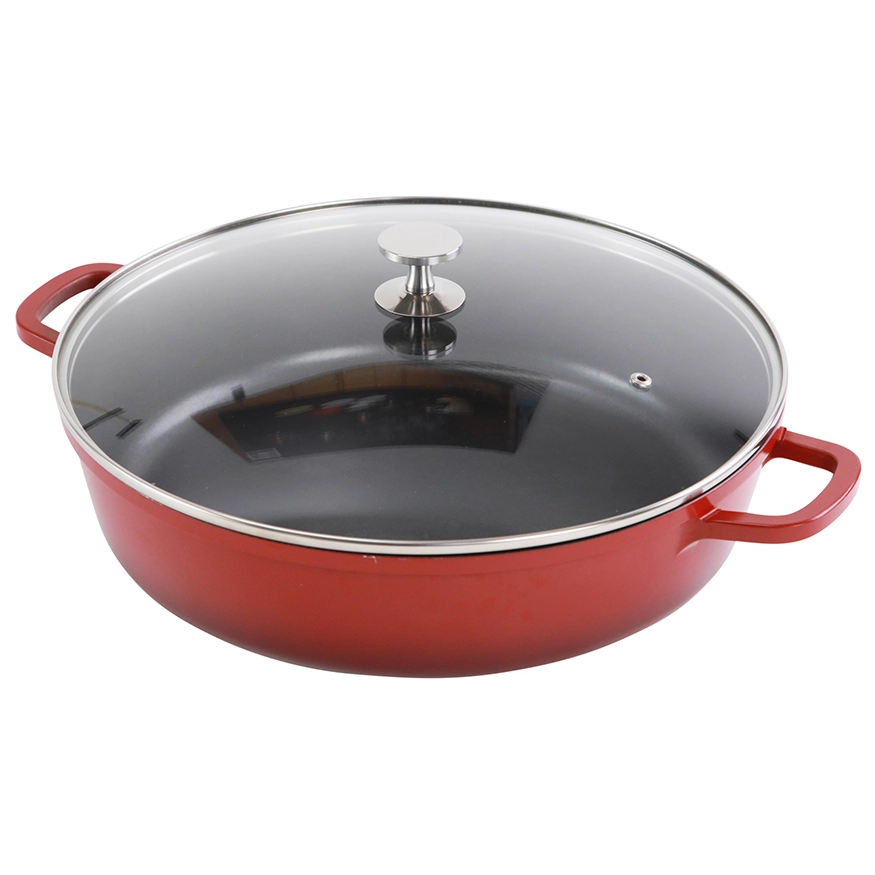 Contacto AluChef Pfanne rund Knopfgriff aus Edelstahl rot 6983329