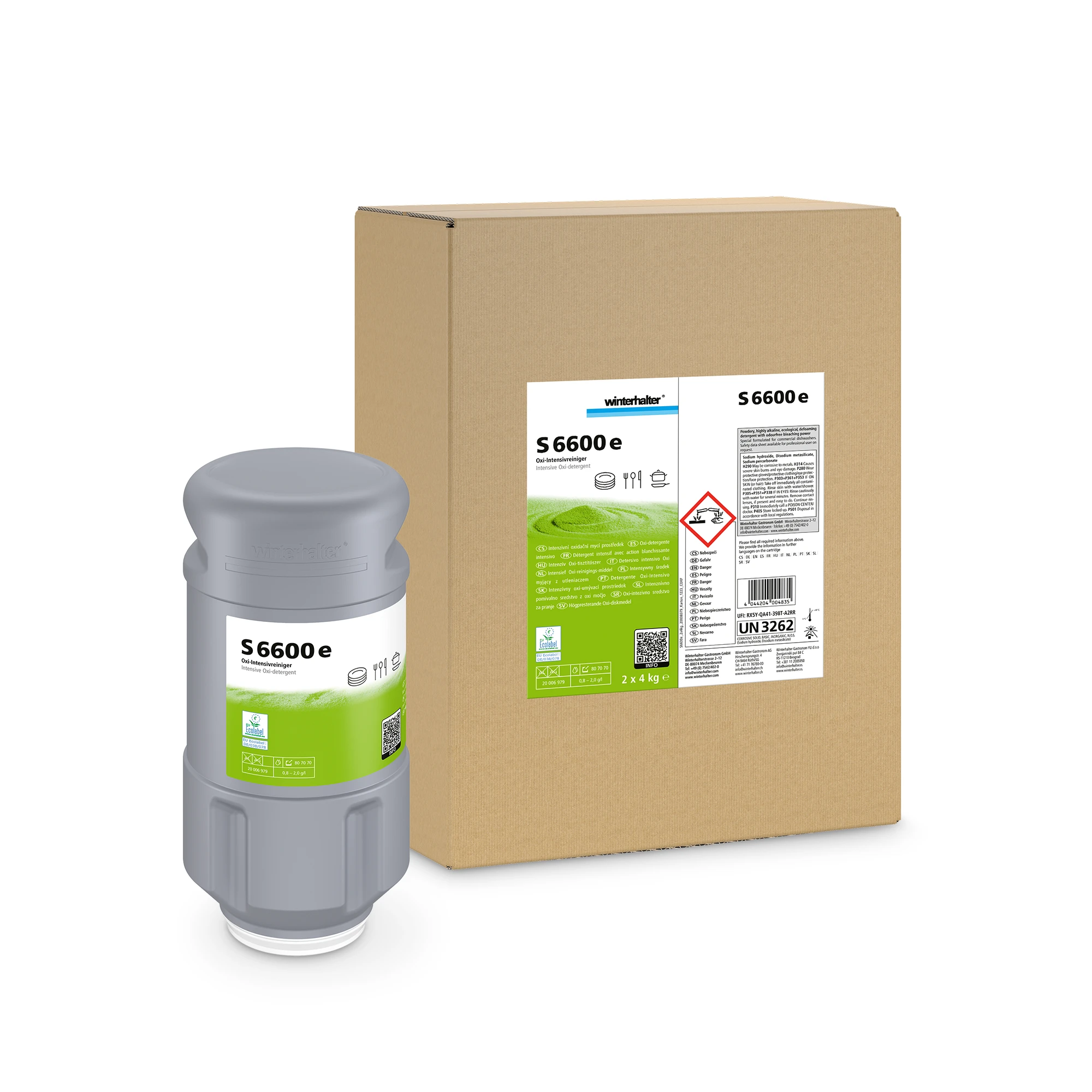 Winterhalter 20006979 S 6600e Intensivreiniger mit Oxikraft 1 Karton mit 2 Kartuschen