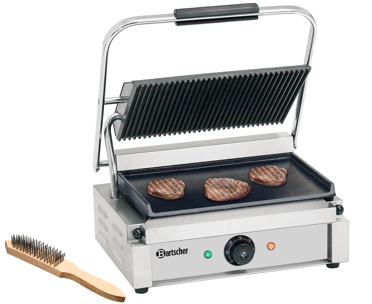 Bartscher A150676 Kontaktgrill Panini Gerillt Glatt