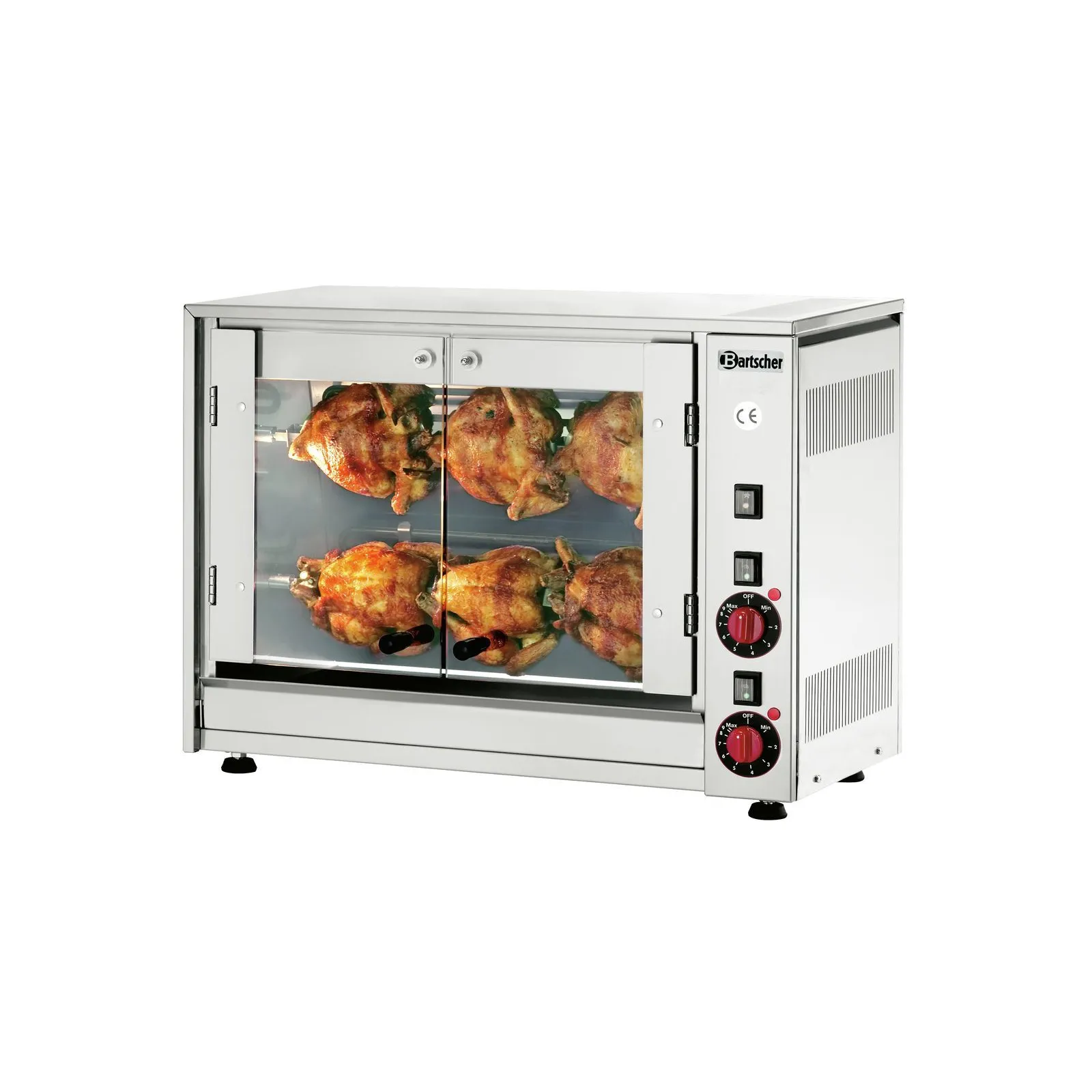 Bartscher 215035 Hähnchengrill P6, Gewerkeinheit, Röstofen, Hähnchen, Aluminium, Gehäuse Edelstahl