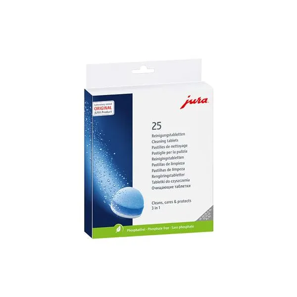 Jura 25045 Reinigungstabletten , Reinigungstabletten, Putztabletten, Phosphatfrei, 3in1, Juraprodukt