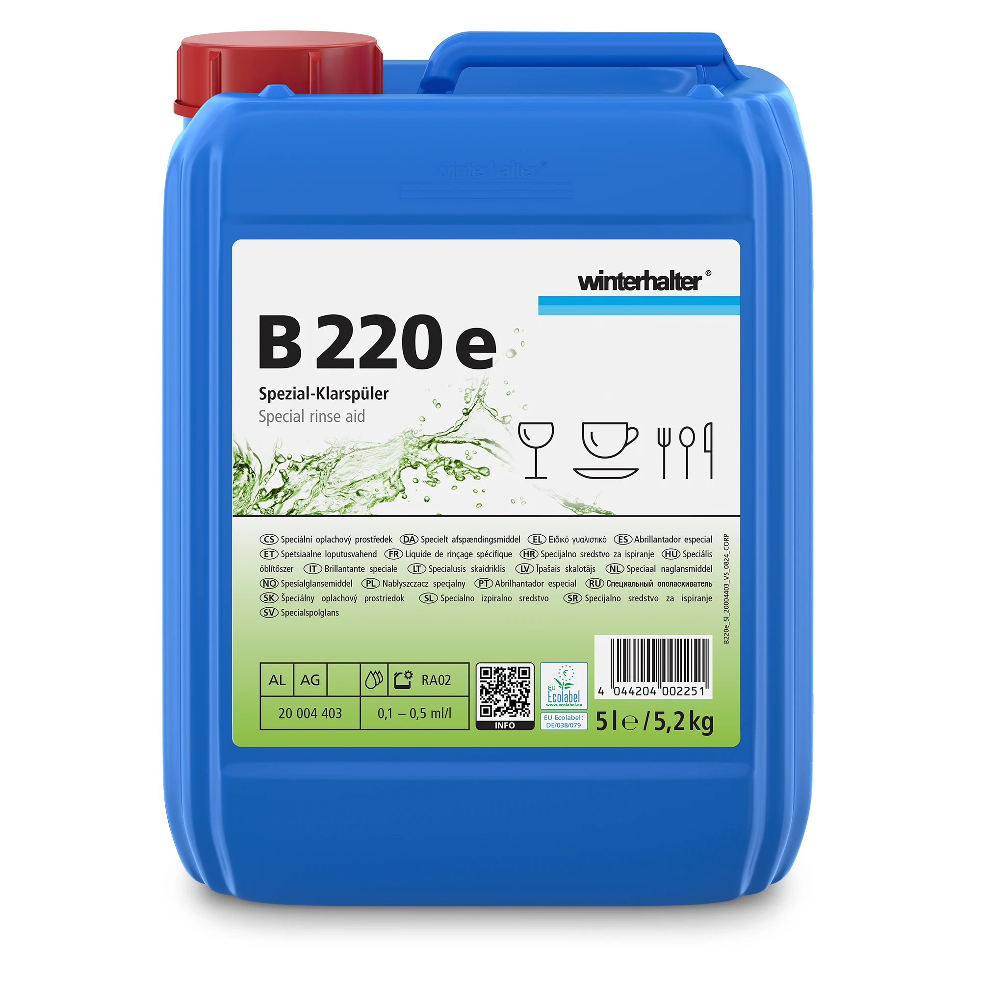 Winterhalter 20004403 B 220 e Spezial-Klarspueler 5 Liter Kanister