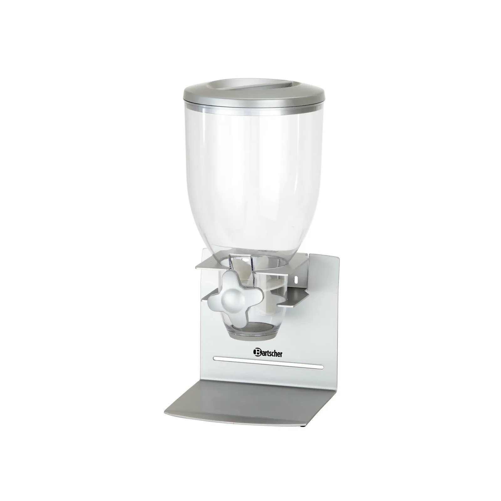 Bartscher 500377 Cerealienspender 1-fach Ansicht Komplett leer, Getränkespender, Klarer Behälter, Schnellverschluss, Metallständer, Bartscher