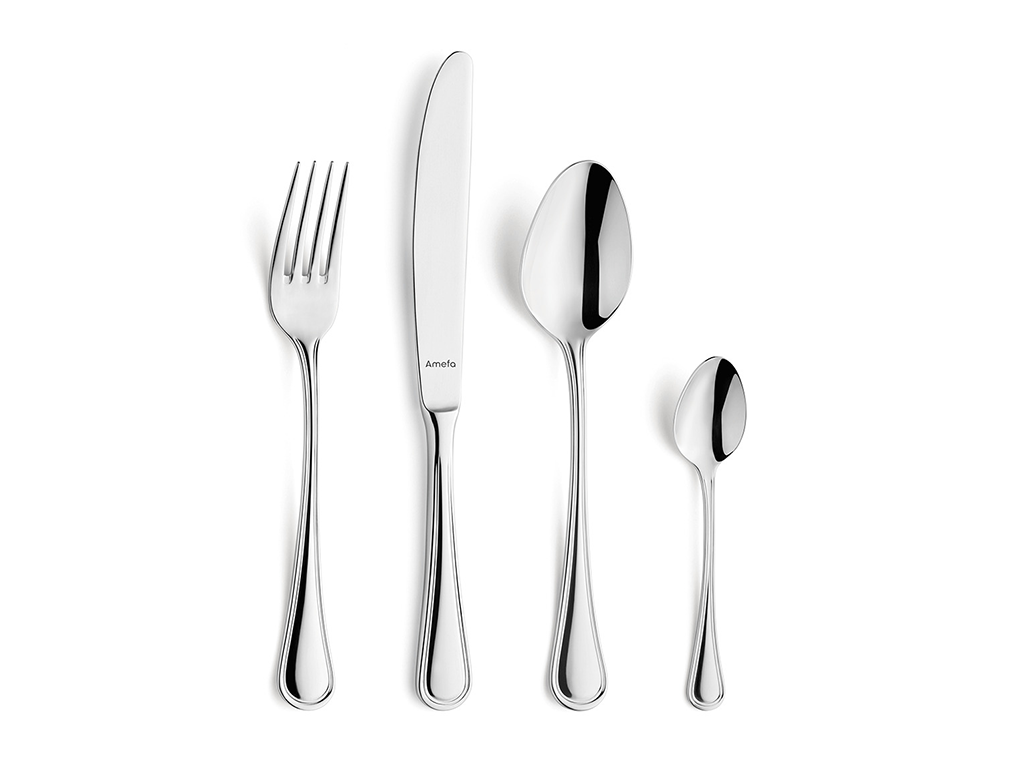 Amefa Serie Haydn, Ansicht Messer Gabel Löffel Kaffeelöffel