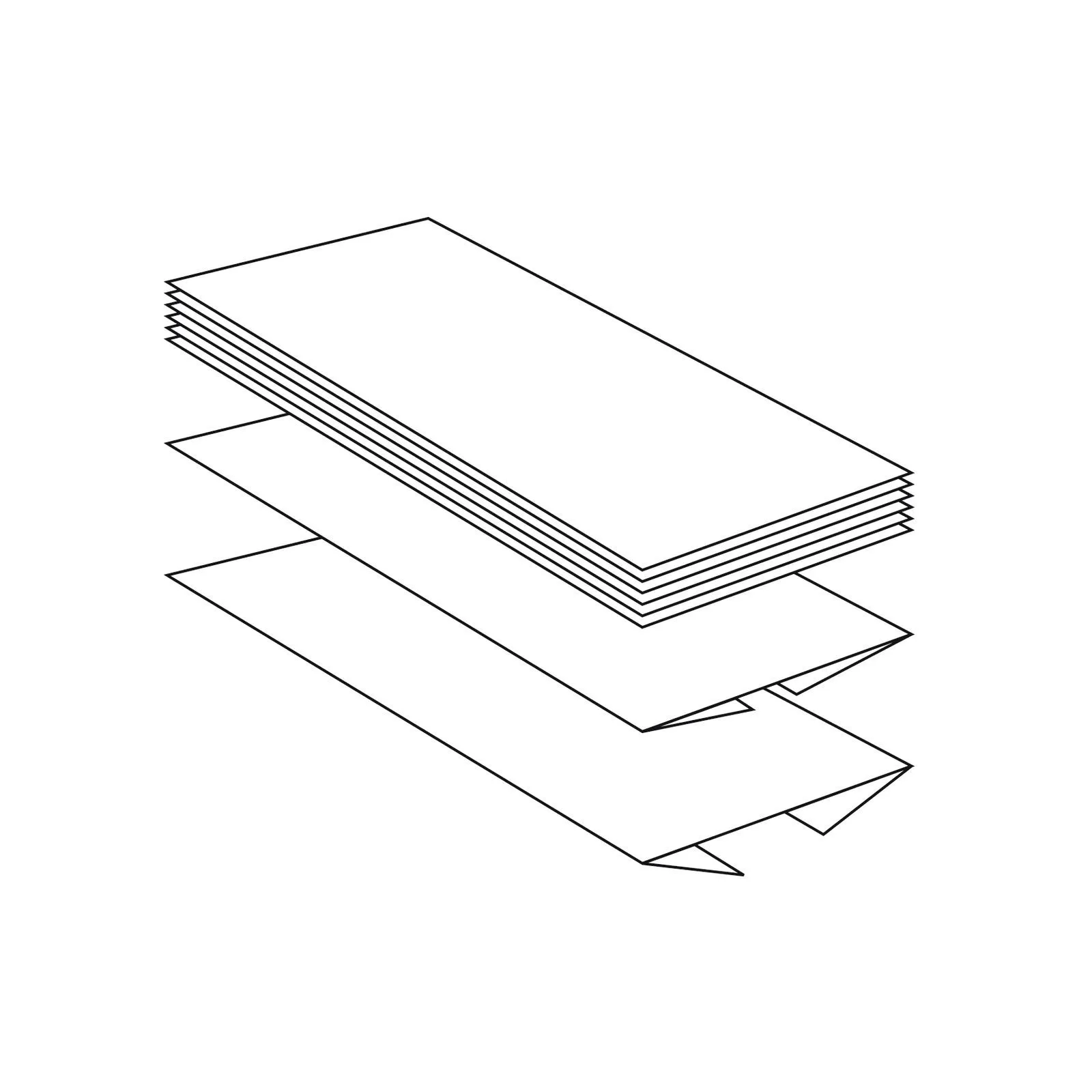 Bartscher 850006 Papiertuchspender ILZF10 CFalz, Pappe, Schreibblock, Notizblock, Blattfächer, Sammelmappe