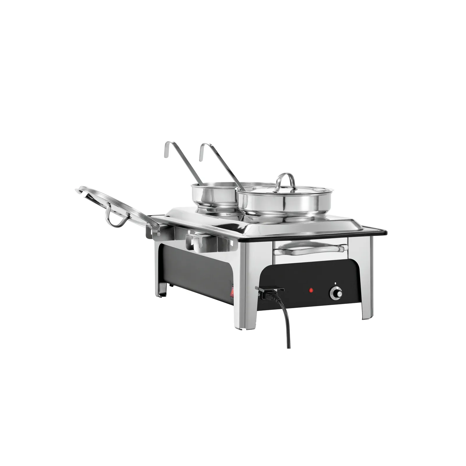 Bartscher 500840 Suppenstation 2x4L 2200 E Ansicht seitlich mit Kabel