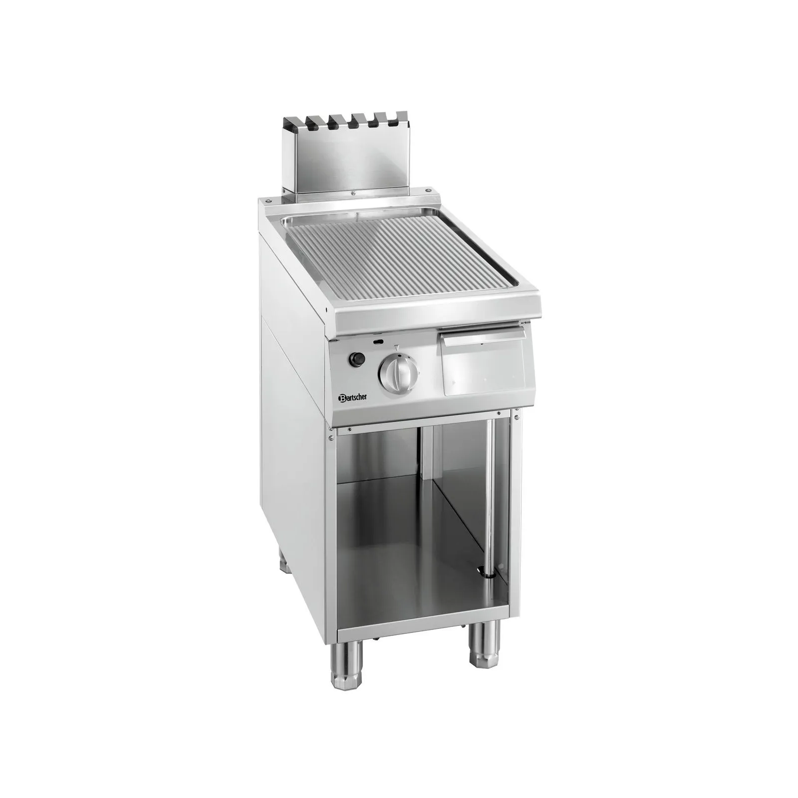 Bartscher 2855071 Griddleplatte Gas 700B 400 gerillt, Grill, Gasgrill, Edelstahl, Profi, Ausstattung