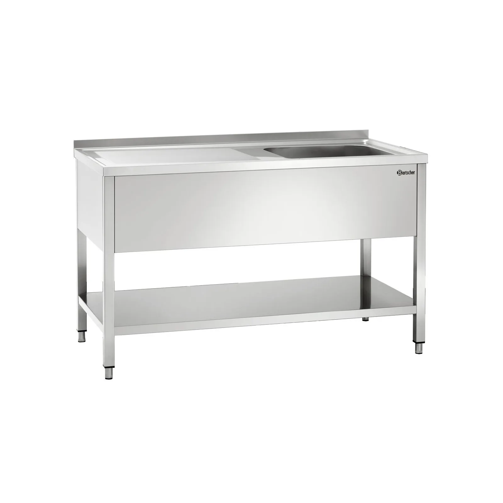 Bartscher 306630 Spüle 700 B1400 Becken RE, Edelstahl, Waschbecken, Spülenschrank, Arbeitsbank, Industrietisch