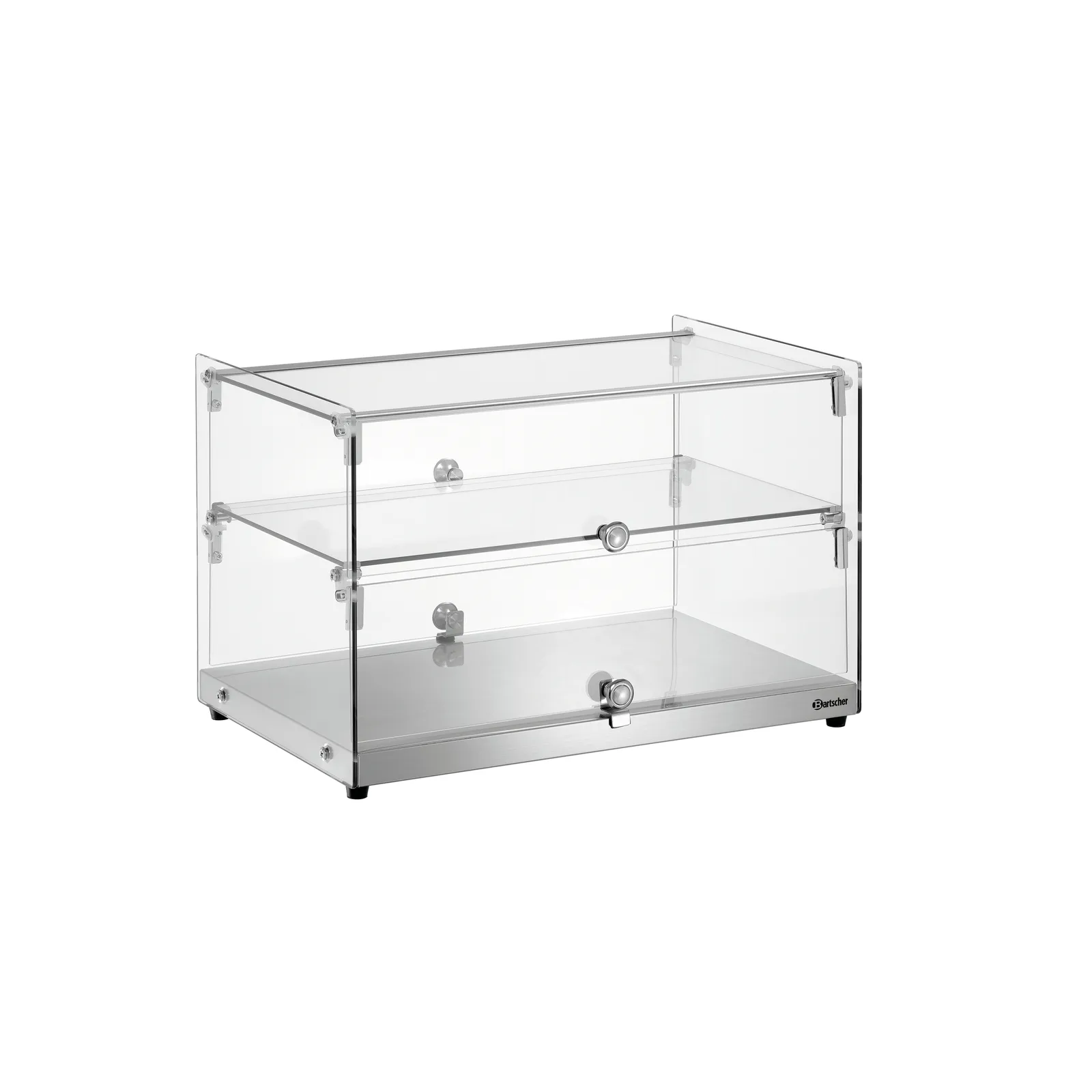 Bartscher 700356 Buffetvitrine 5400 2E-K Ansicht Komplett leer, glasdisplay, ausstellungsbox, glaskasten, austellungskasten, sichtbox