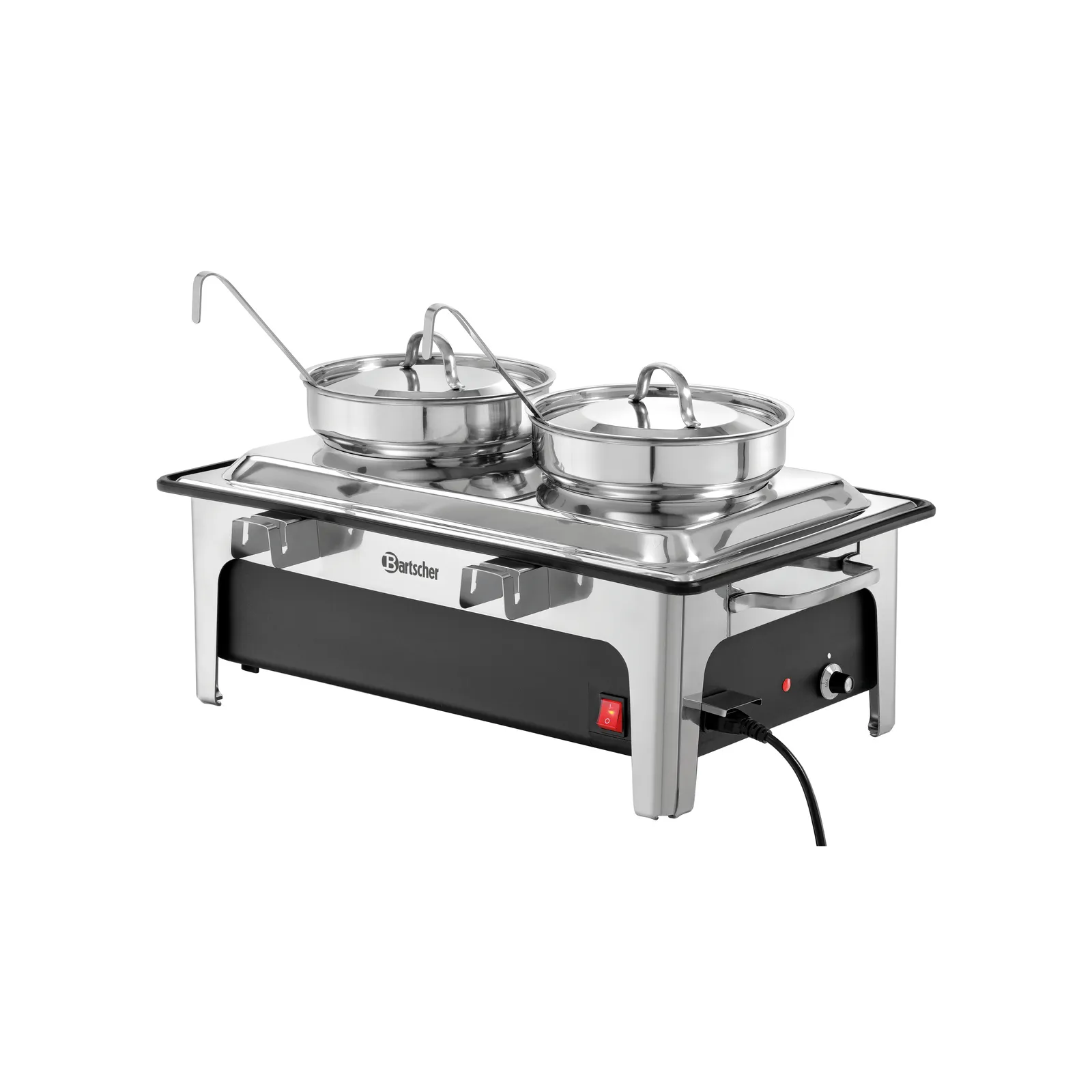 Bartscher 500840 Suppenstation 2x4L 2200 E Ansicht von hinten mit Kabel