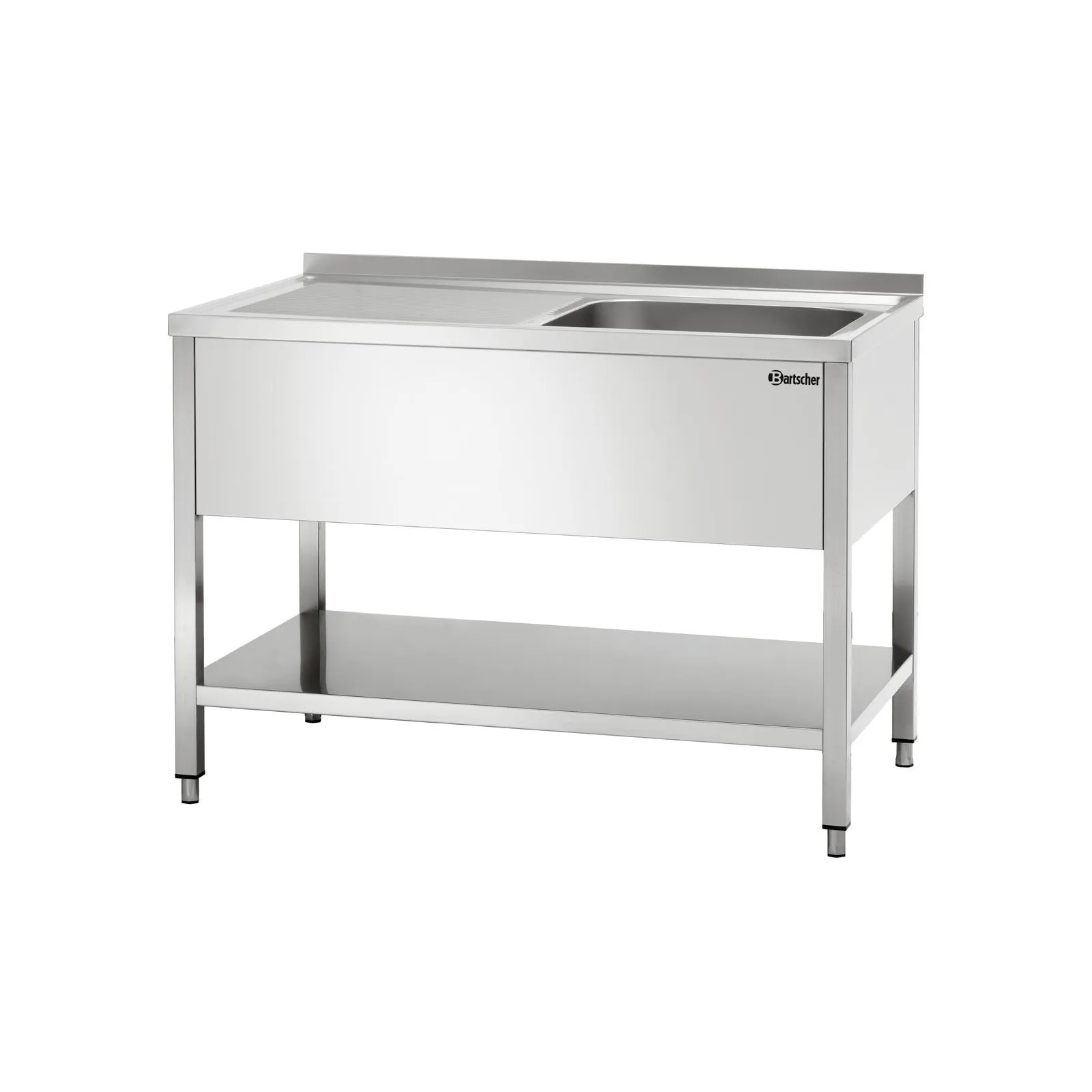 Bartscher 306620 Spüle 700 B 1200 Becken RE, Schreibtisch, Spülbecken, Küchenunterschrank, Stahl, Industrie-Design