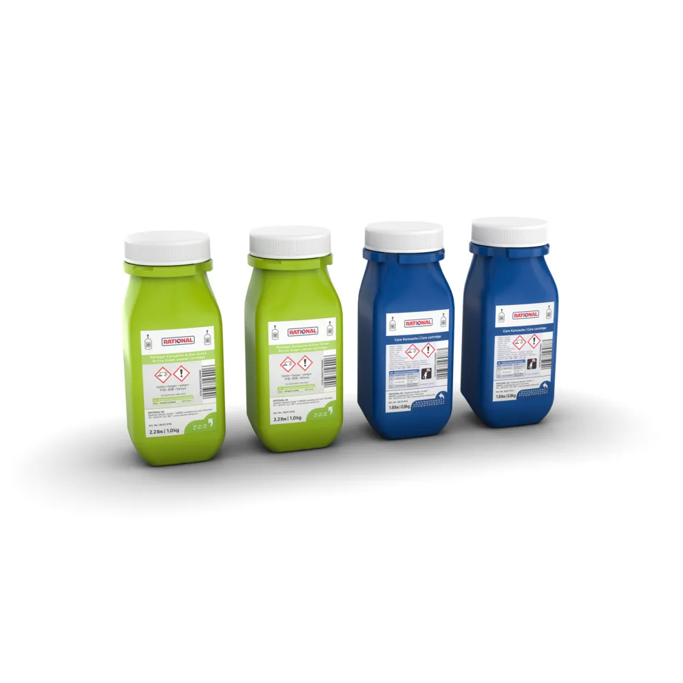 Kunststoffflasche,  Flüssigdöschen, grün, blau, Chemikalienbehälter