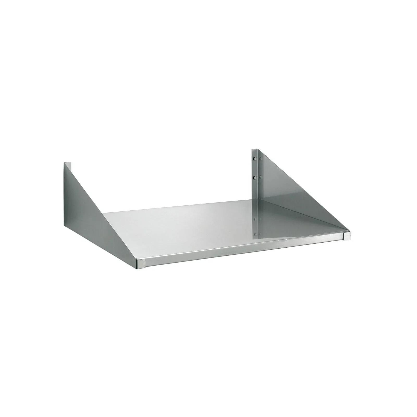 Bartscher 174520 Wandbord 520x400mm CNS, Metallschuhregal, Wandablage, Edelstahl, Eckauflage, offene Ablage