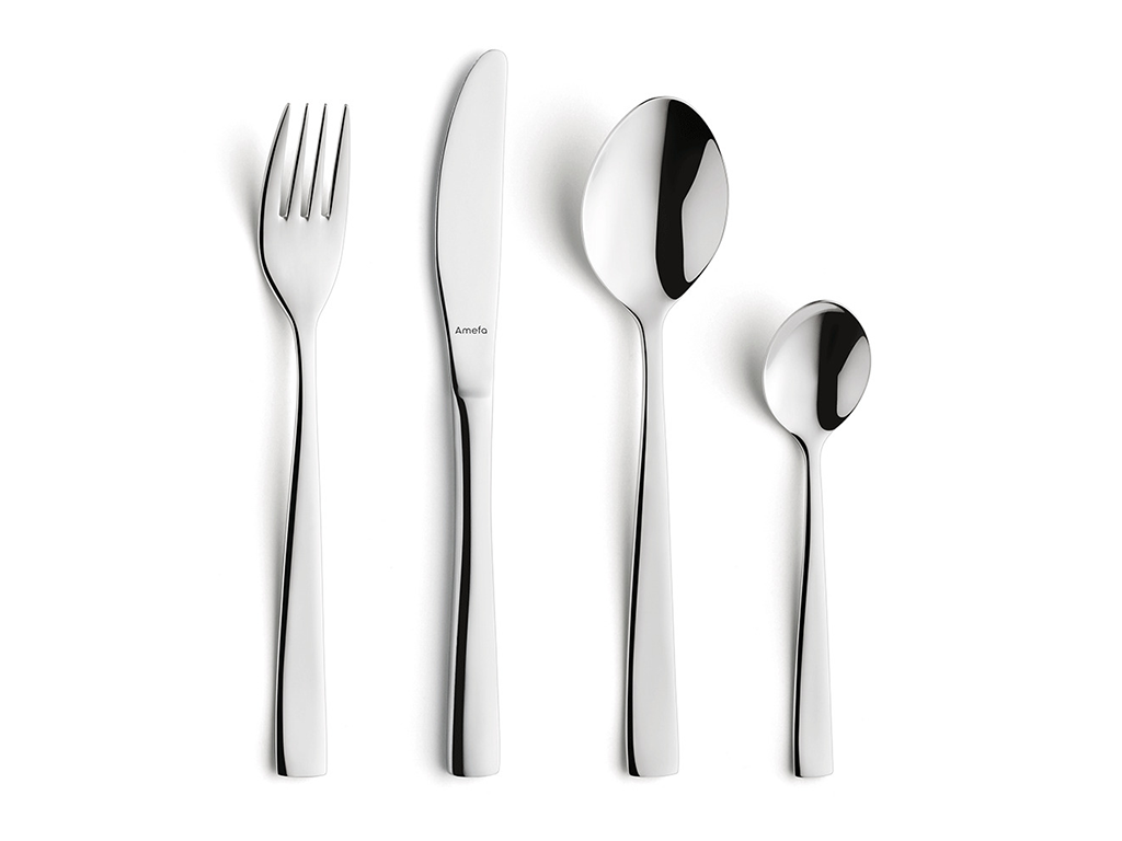 Amefa Serie Atos, Ansicht Messer Gabel Löffel Kaffeelöffel