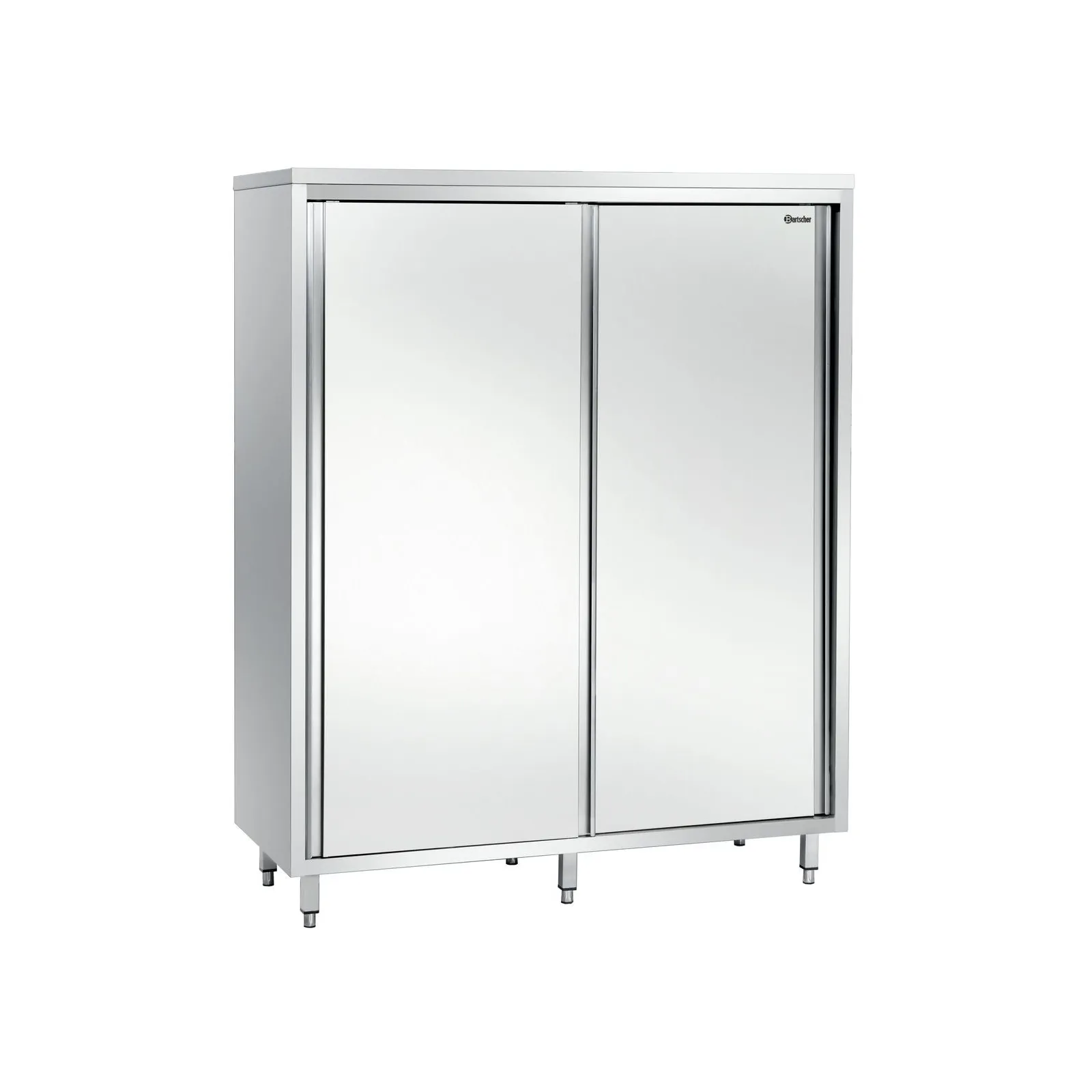Bartscher 398120 Hochschrank 600 B1200 2ST CNS Ansicht Komplett Tür geschlossen, Kühlschrank, Spiegelfront, Schrank, Gehäuse, Schiebetüren