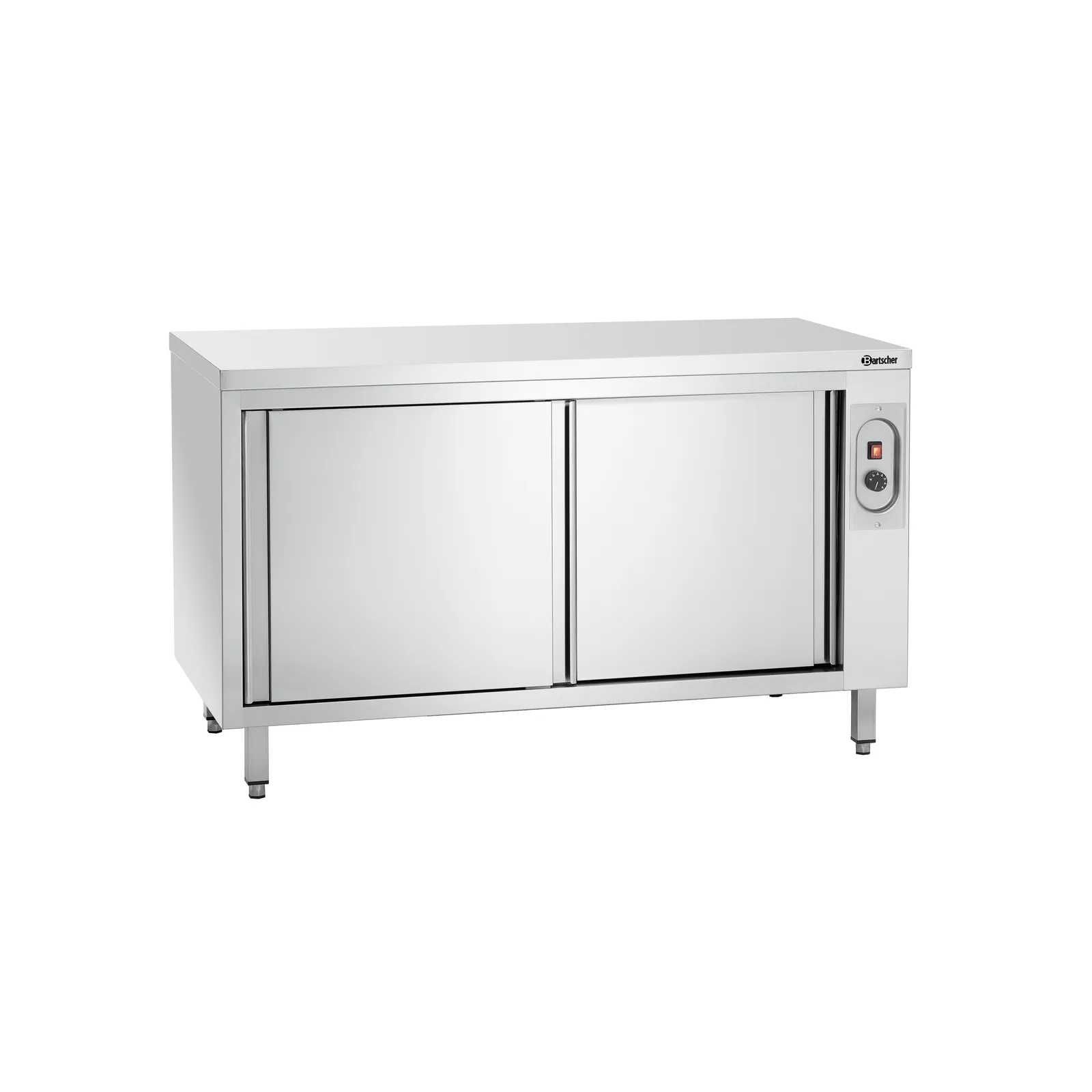 Bartscher 346147 Wärmeschrank 700-4T 1400 Ansicht Komplett, geschlossen, Kühlgerät, Kühlschrank, Stellfächer, Stahl, Schiebetüren