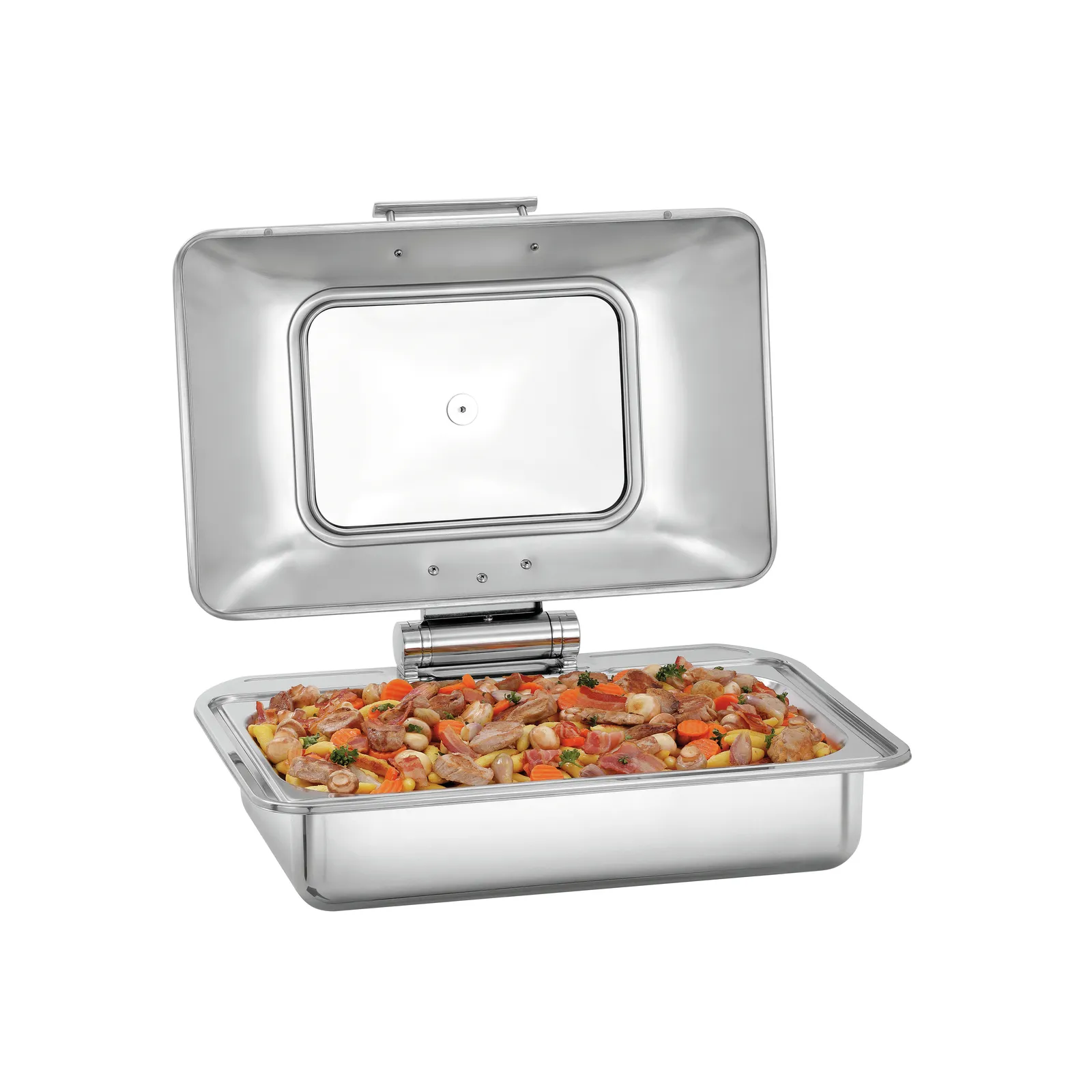Bartscher 500507 Chafing-Dish 1/1 Flexible Ansicht Komplett geöffnet mit Essen