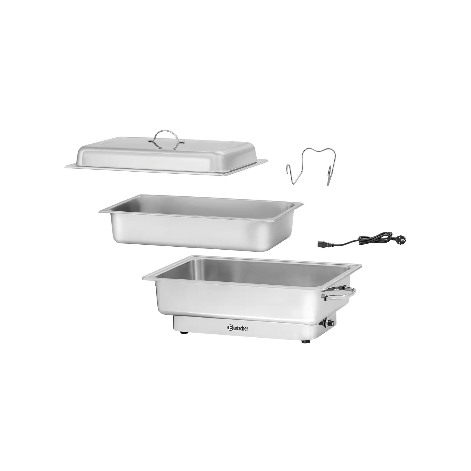 Bartscher 500831 Chafing-Dish 1/1 1000 E Ansicht Einzelteile
