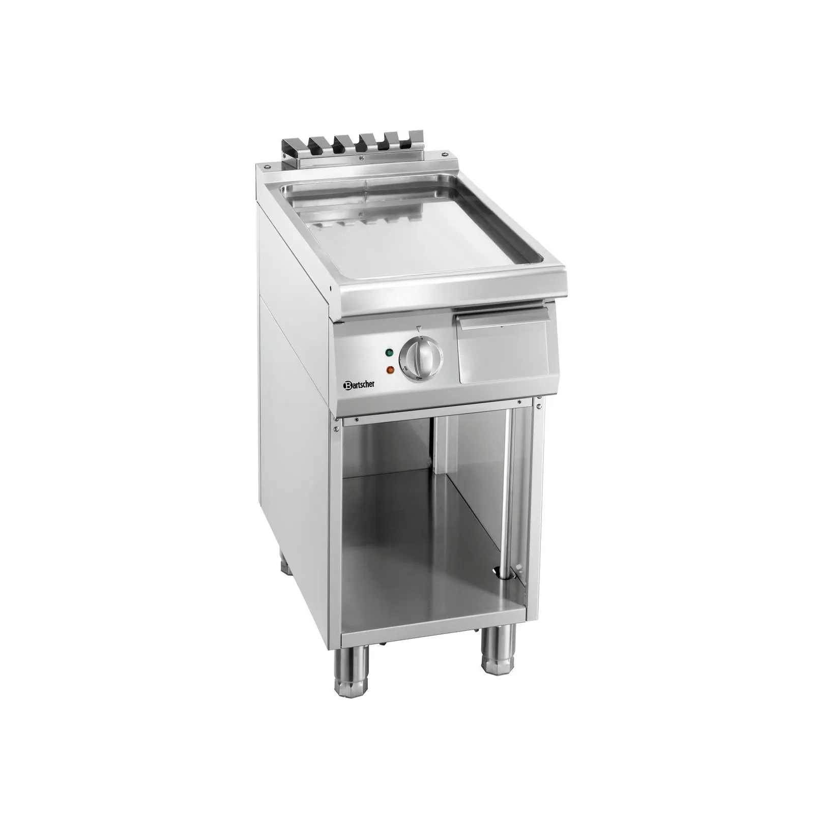 Bartscher 286506 Griddleplatte 700 B400 glatt, Gastronorm-Einheit, Fritteuse, Edelstahl, Bedienknopf, Aufbewahrungsschrank