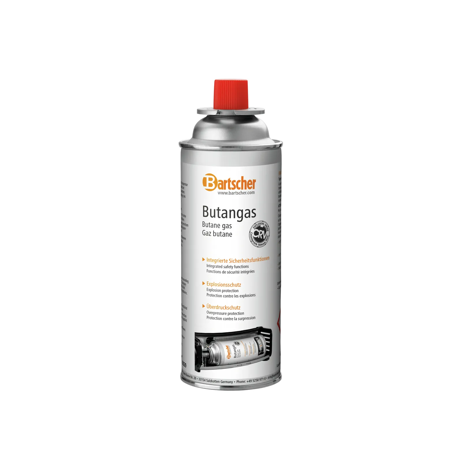 Bartscher A150625 Gaskartuschen BG227 Ansicht Komplett