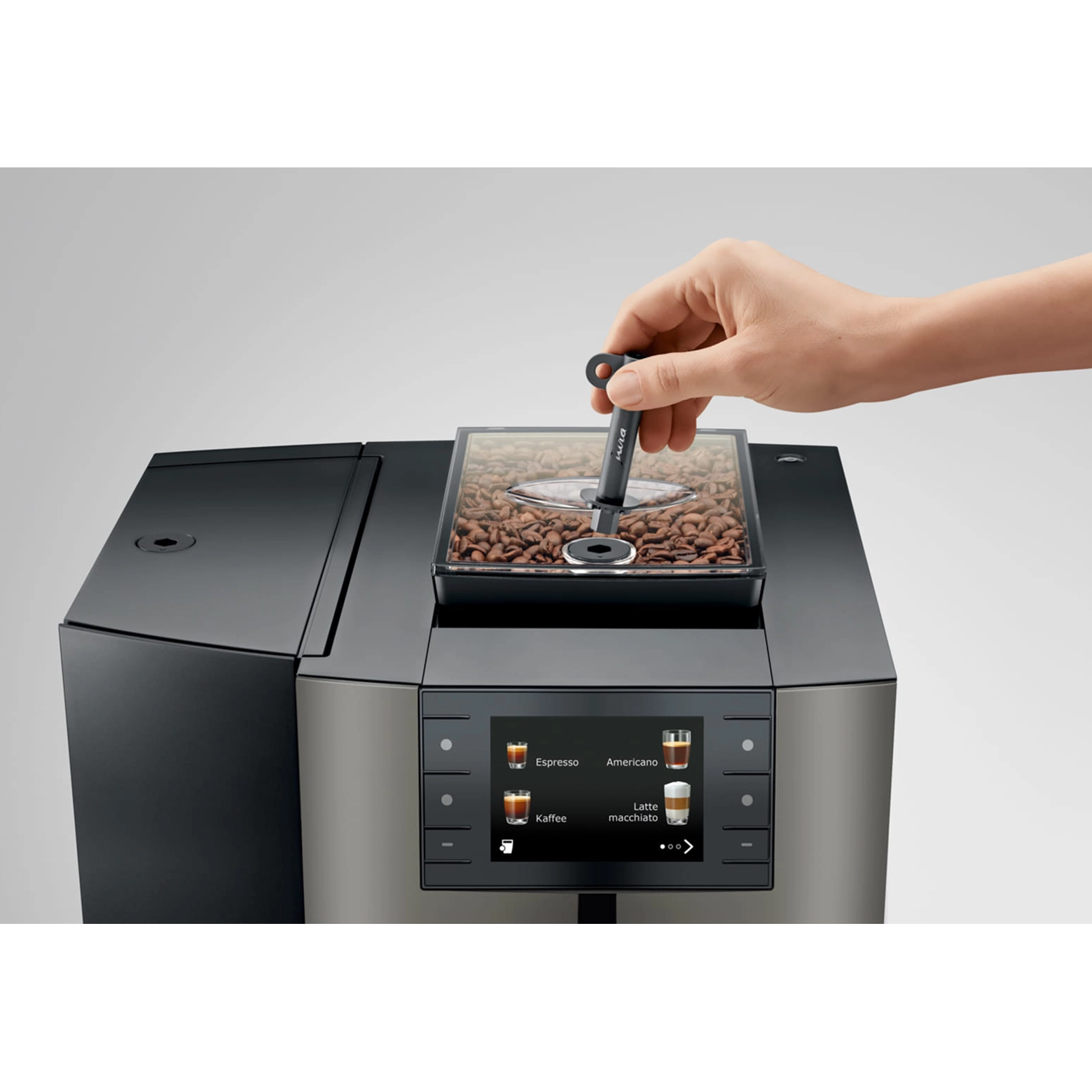 Jura 15624 Kaffeevollautomat X10c abschliessbarer Bohnenbehaelter