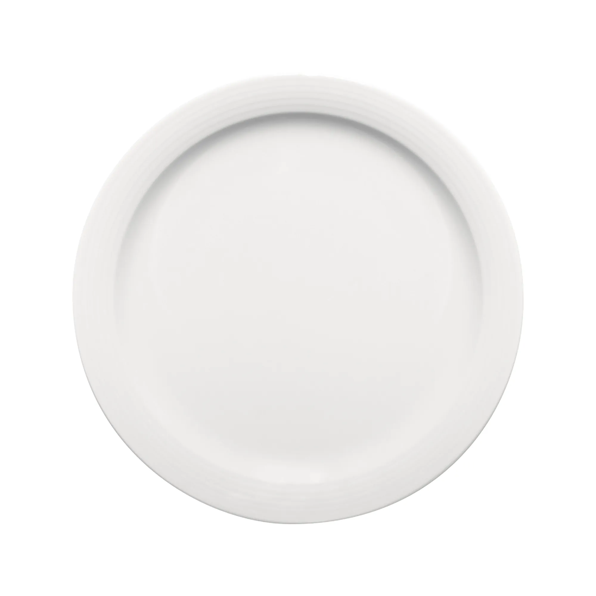 Tellerplatte, Porzellan, weiß, Glatt, Runde Platte