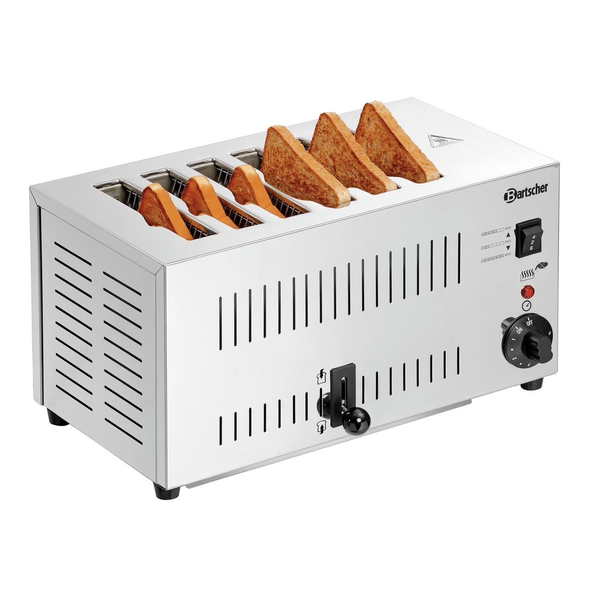 Bartscher 100197 Toaster mit 6 Schlitzen und Toast