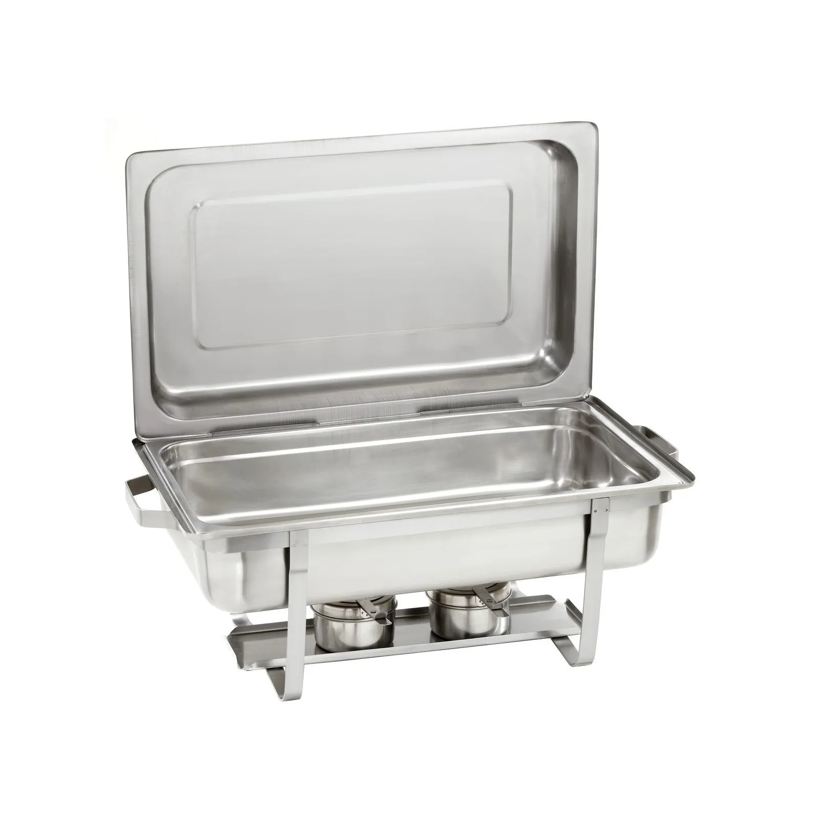 Bartscher 500494 Chafing-Dish 1/1 BP XL Ansicht Komplett geöffnet, Chafing Dish, Edelstahl, Auffangbehälter, Chafingi-Schale, Gepaarte Brennerhalterung