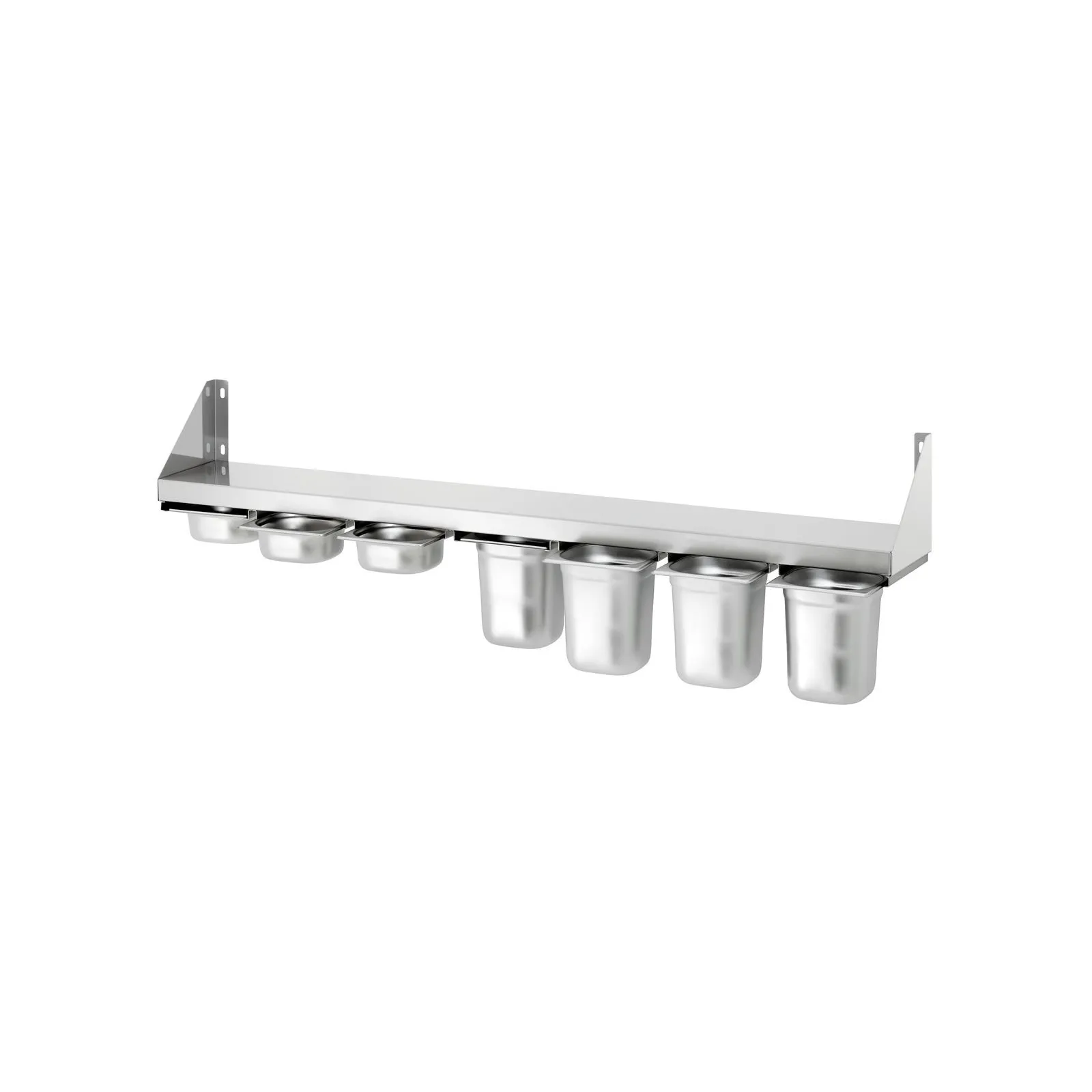 Bartscher 389140 Gewürzbord 7x1/6GN, Schubladeneinsatz, Aufhängesystem, Metallhalter, Küchenspender, Halterung