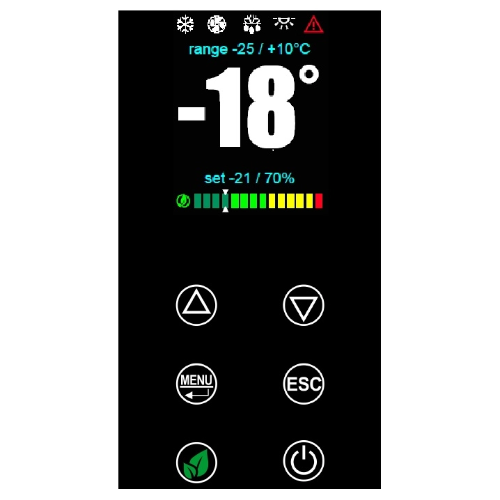 KBS 120759 Edelstahl Tiefkuehlschrank TKU721 Steuerung