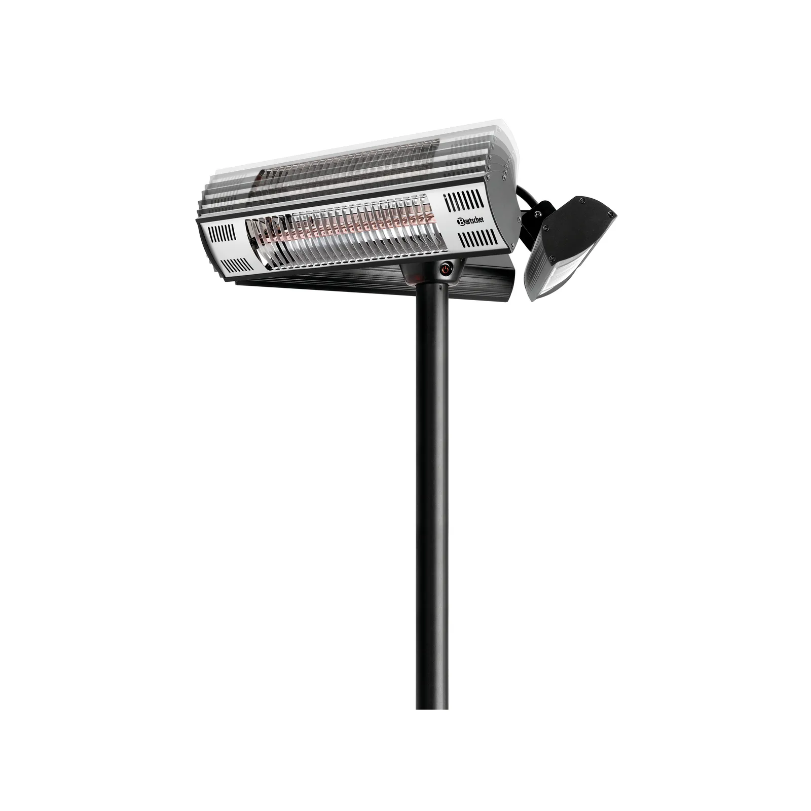 Bartscher 825223 Heizstrahler ST3000 3-E360 Ansicht Strahler aus, heating lamp, outdoor heater, electric heater, wand/clip lamp, adjustable head